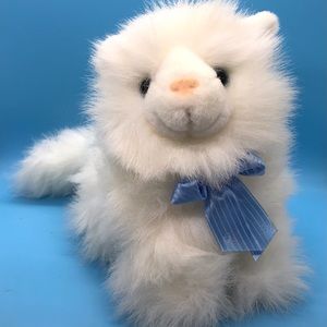 Rare “Platinum Surprise” Plush White Persian Kitty Cat 10 inch.